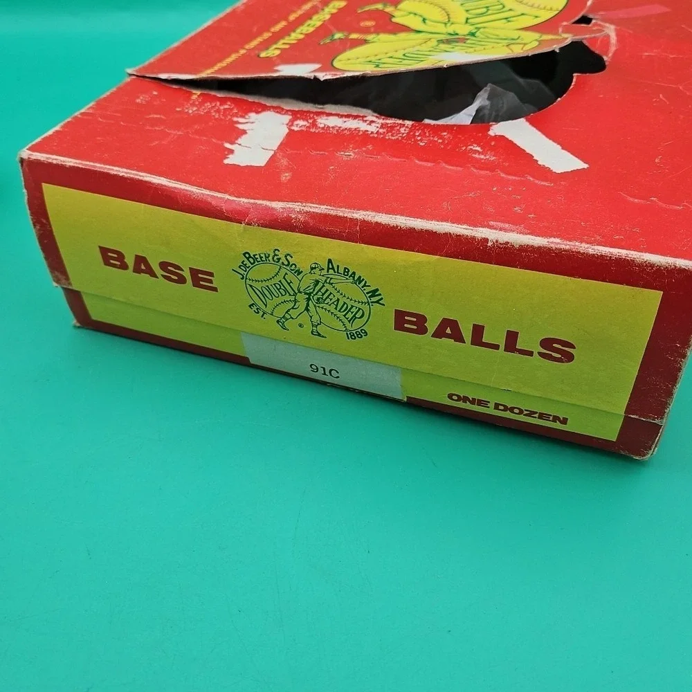 Vintage DeBeer Baseball Lot Of 9 No. 91C Little League With Original‎ Box